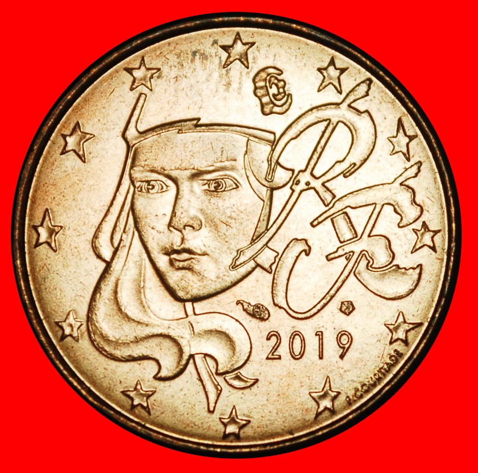 Ⰺ MARIANNE (1999-2026): FRANCE ★ 5 EURO CENTS 2019! UNC MINT LUSTRE!★LOW START★ NO RESERVE!