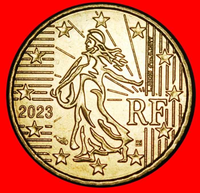 Ⰺ SOWER ERROR (1999-2026): FRANCE ★ 10 EURO CENTS 2023 NORDIC GOLD! UNC DIE A★LOW START★ NO RESERVE!