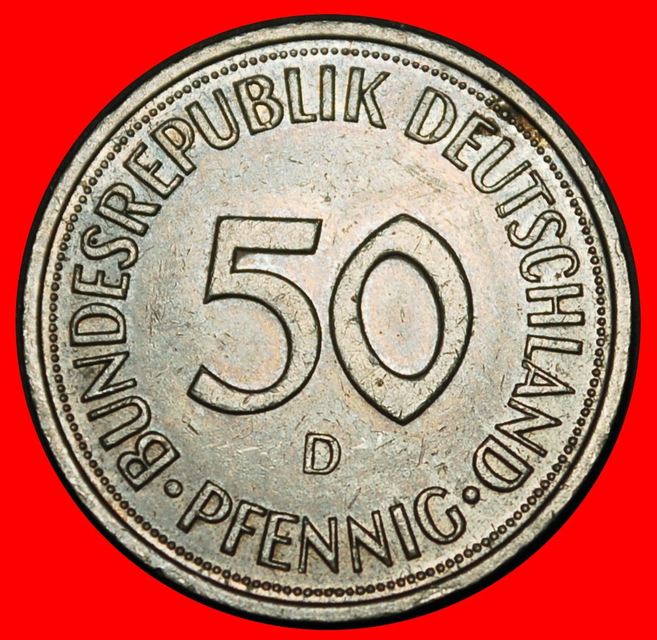 Ⰺ NOT COMMUNIST 1949-2001: GERMANY ★ 50 PFENNIGS 1984D BAVARIA! DIES III2 E p★LOW START★ NO RESERVE!