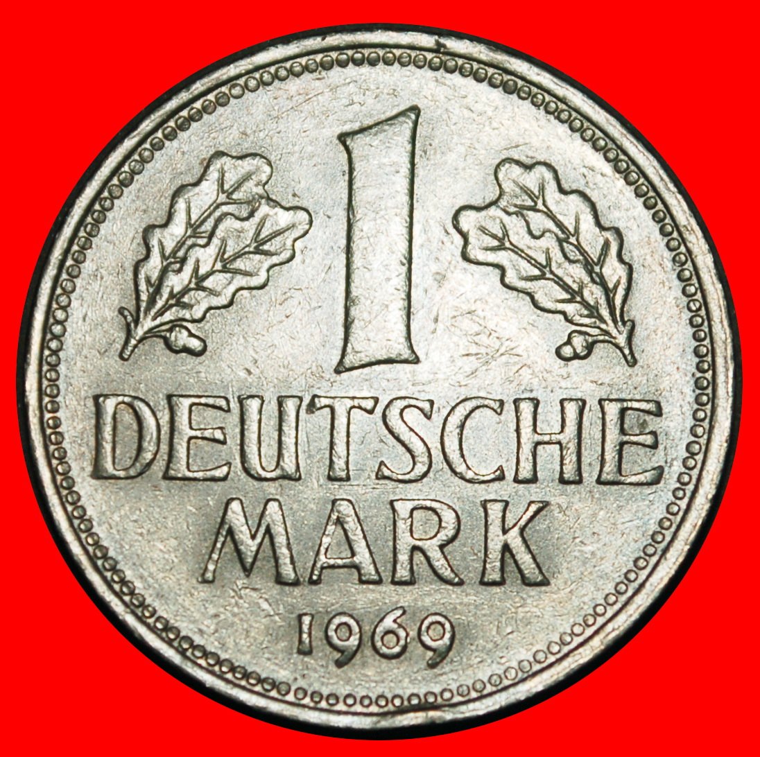  Ⰺ NOT COMMUNIST (1950‑2001): GERMANY★1 MARK 1969F BADEN‑WUERTTEMBERG! I A  r1★LOW START★ NO RESERVE!   