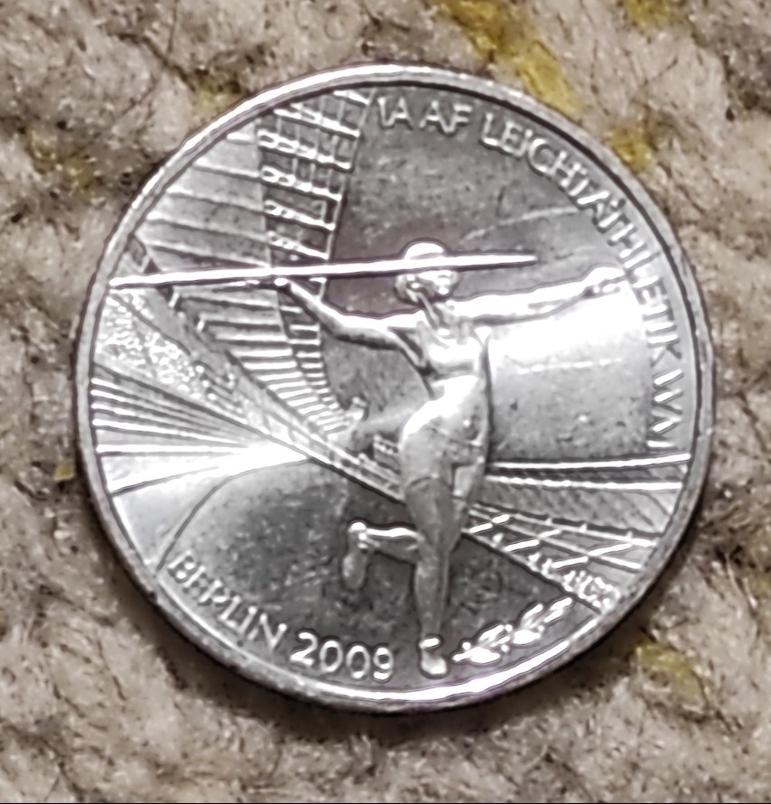  Deutschland 10 € 2009, SILBER, Leichtathletik WM  Berlin 2009   