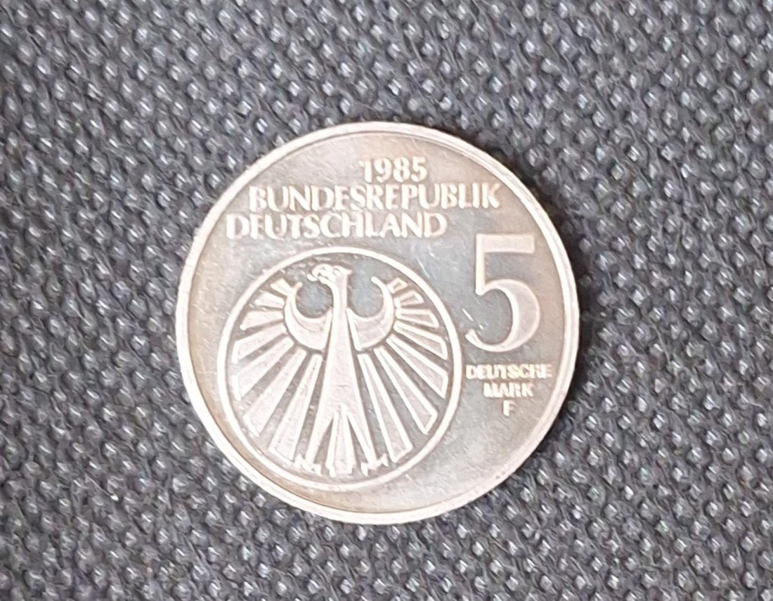  BRD Gedenkmünze 5 DM 1985 F, Europäisches Jahr der Musik in bankfrisch/Stempelglanz   