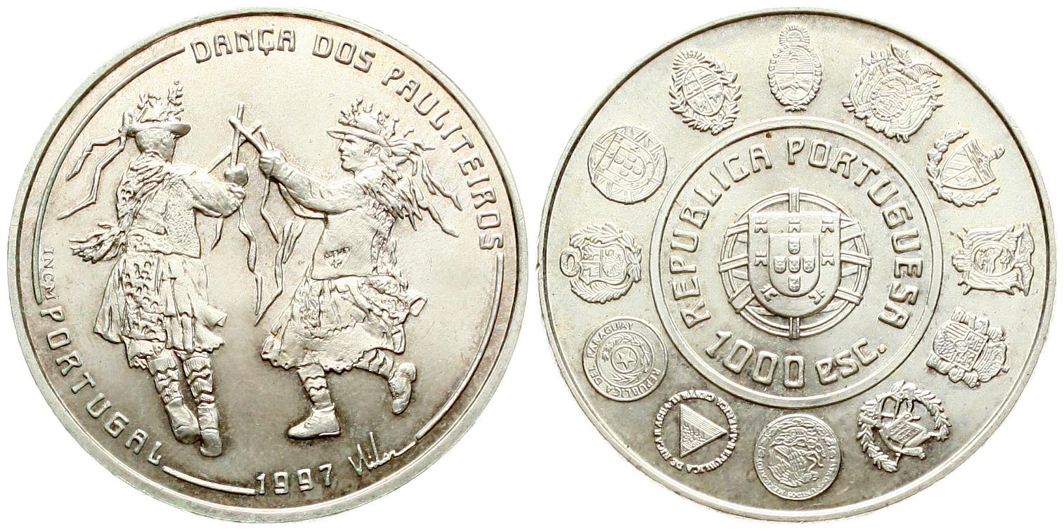  Portugal, Republik: 1000 Escudos 1997, näheres siehe unten!   