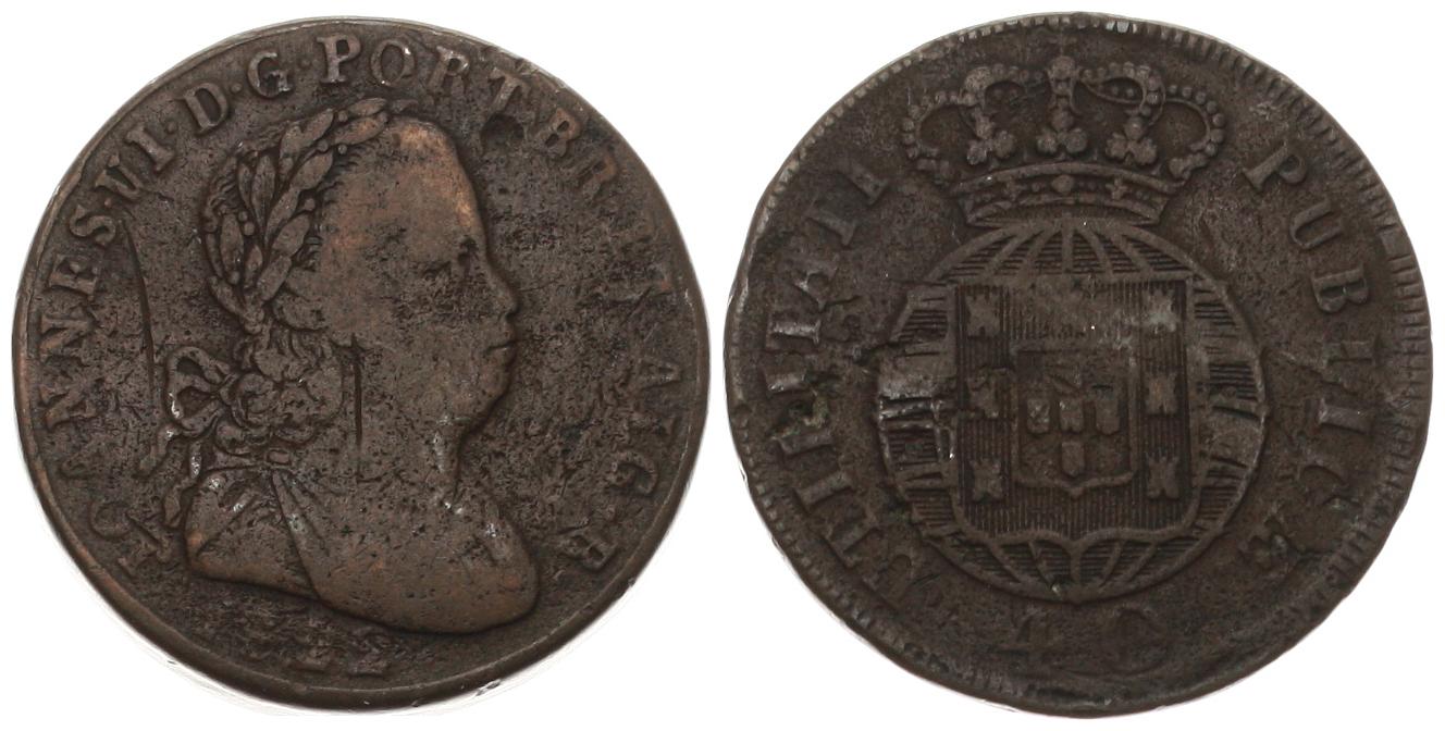  Portugal: Joao VI., 1816-1826, 40 Reis 1822, siehe unten!   