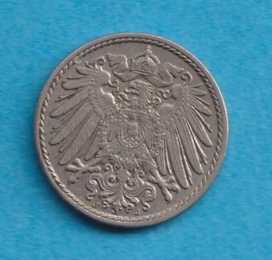  Kaiserreich 5 Pfennig 1914 J   