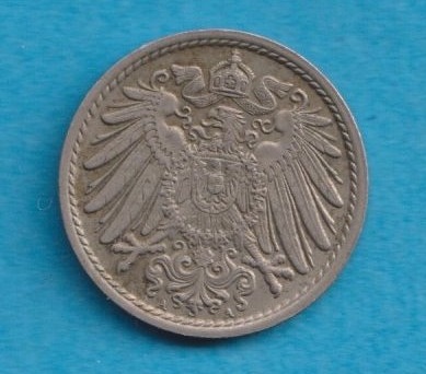  Kaiserreich 5 Pfennig 1909 A   