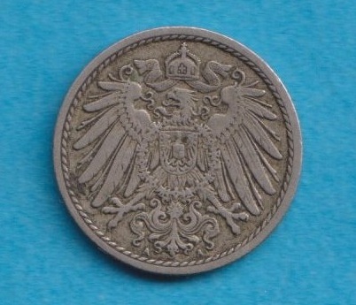  Kaiserreich 5 Pfennig 1907 A   