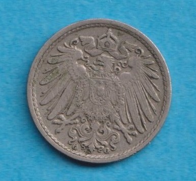  Kaiserreich 5 Pfennig 1906 G   