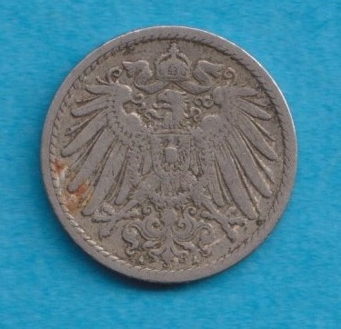  Kaiserreich 5 Pfennig 1900 A   
