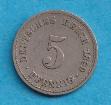 Kaiserreich 5 Pfennig 1899 A