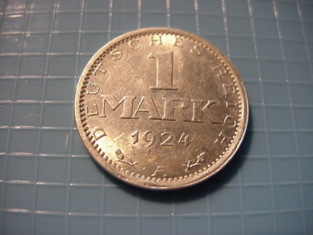  Weimar 1 Mark 1924 A-Silber   