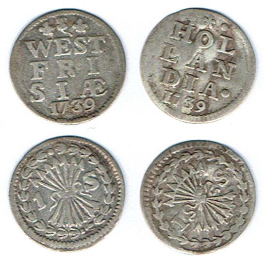  SZAIVERT NIEDERLANDE PROVINZEN WESTFRIESLAND HOLLAND 1 STUIVER STÜBER 1739   