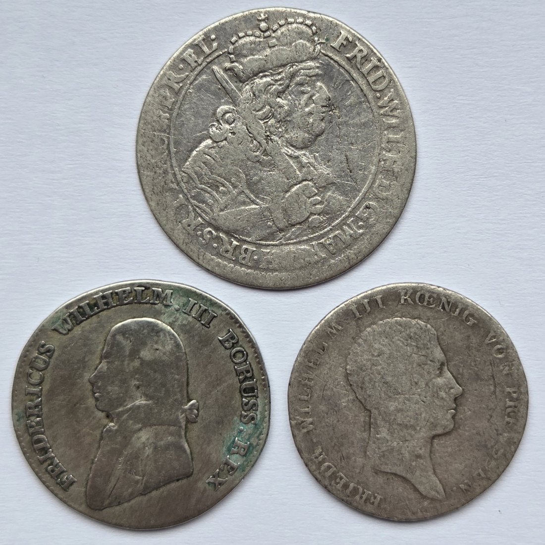  Preußen: Lot aus drei kleinen Silbermünzen   