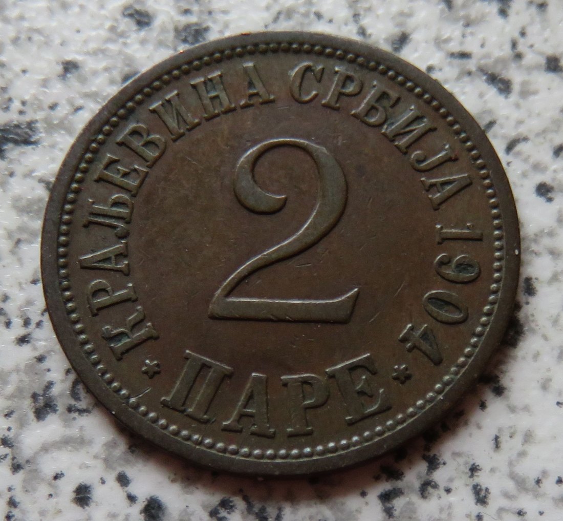  Serbien 2 Pare 1904   