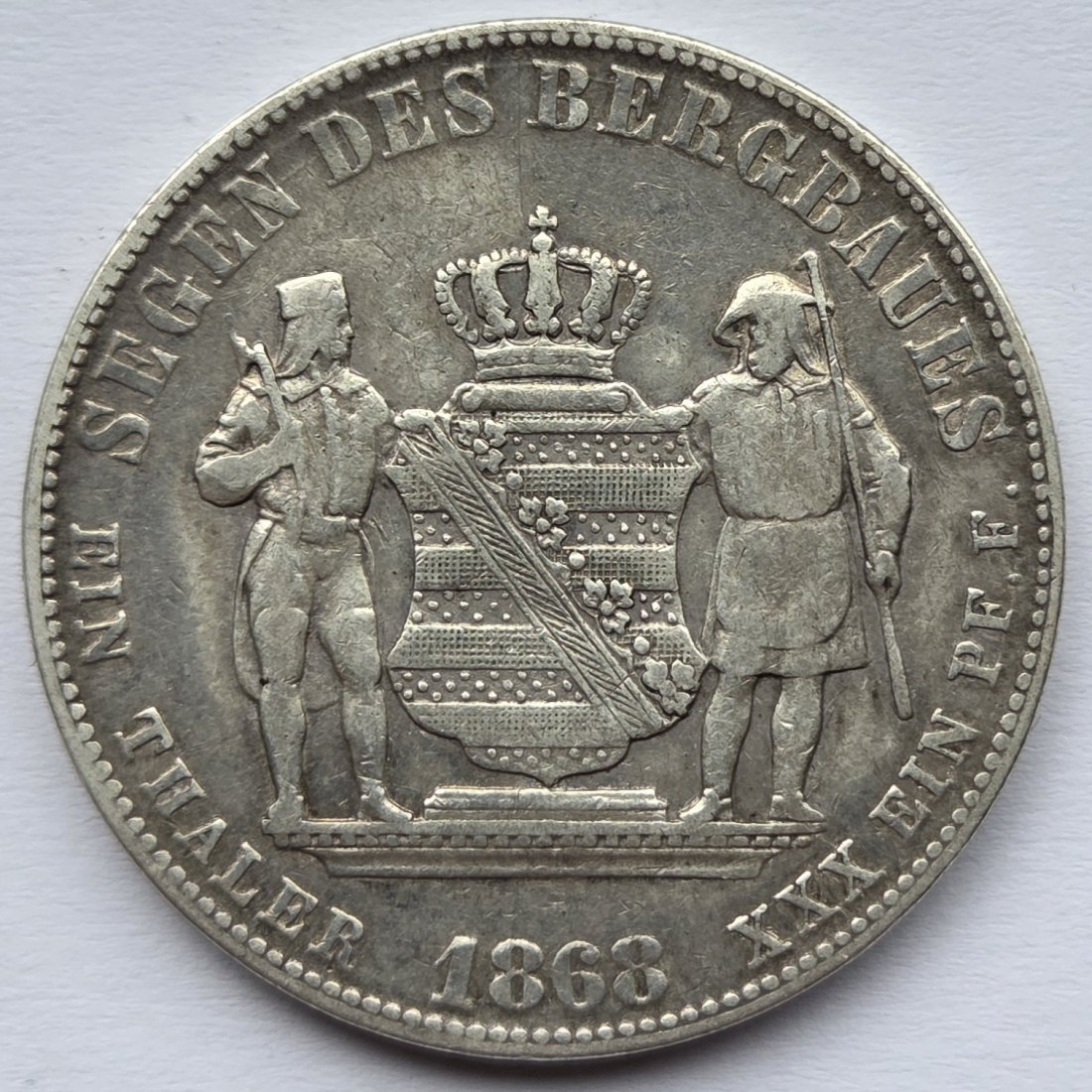  Sachsen: Ausbeutetaler Johann 1868   