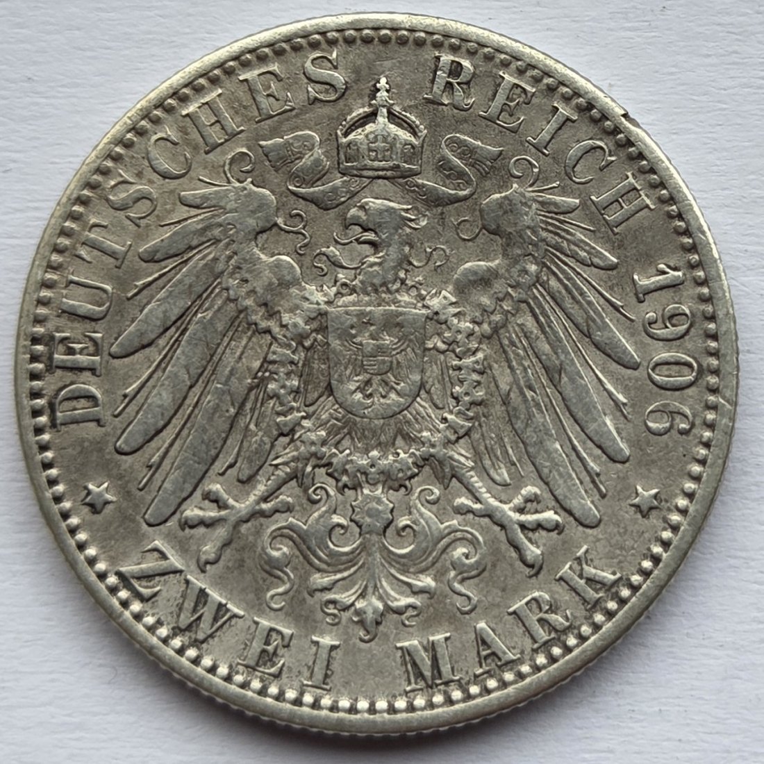  Kaiserreich: Baden, 2 Mark Goldene Hochzeit 1906 (Jaeger 34)   