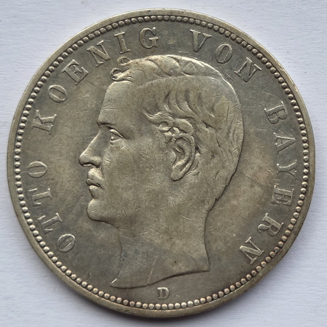  Kaiserreich: Bayern, 5 Mark Otto (Jaeger 46), 1903   