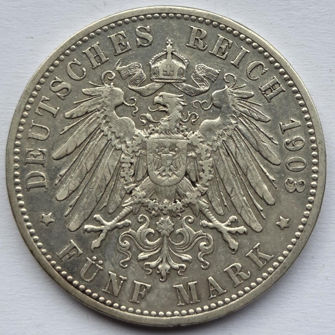  Kaiserreich: Bayern, 5 Mark Otto (Jaeger 46), 1903   