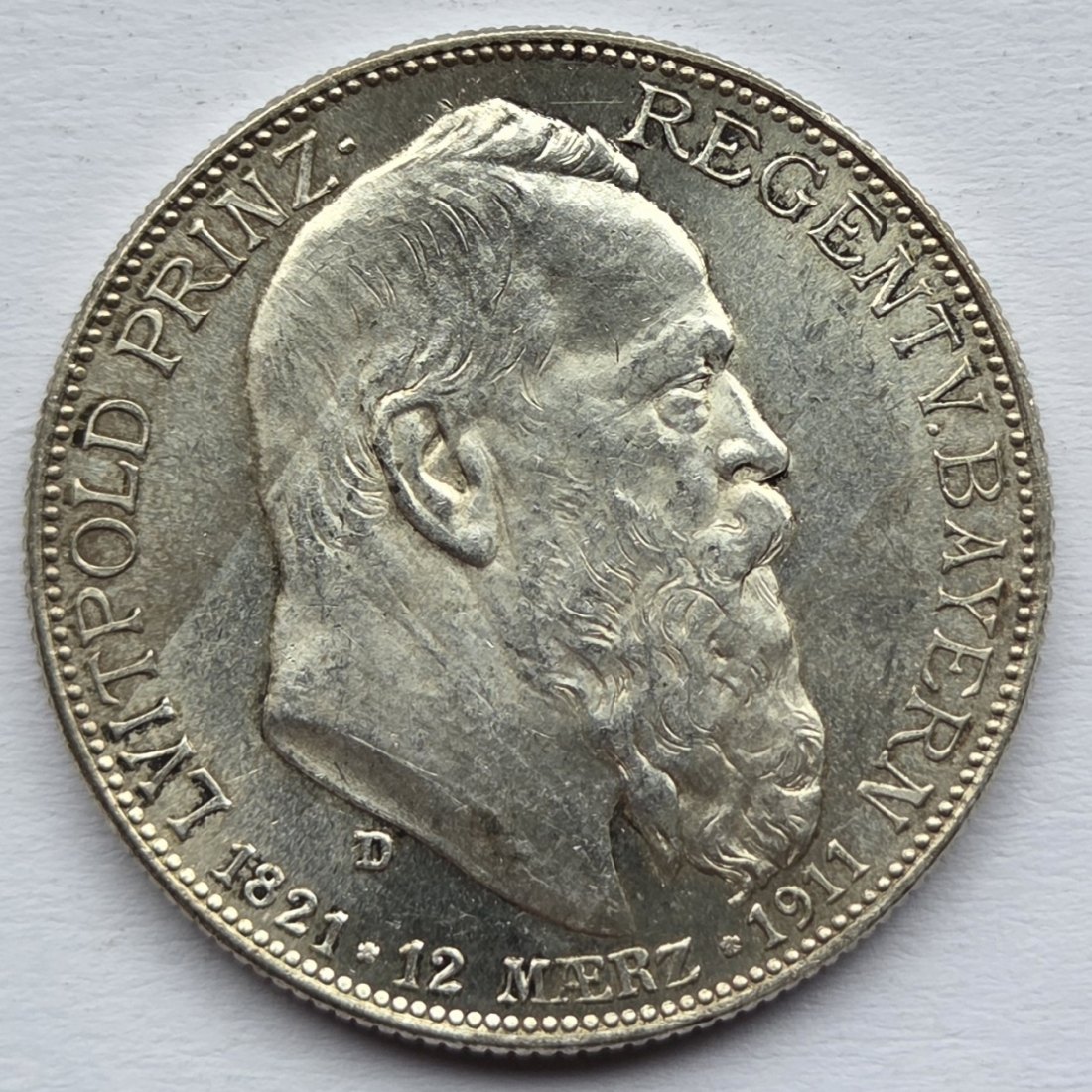  Kaiserreich: Bayern, 2 Mark Luitpold 1911 (Jaeger 48)   