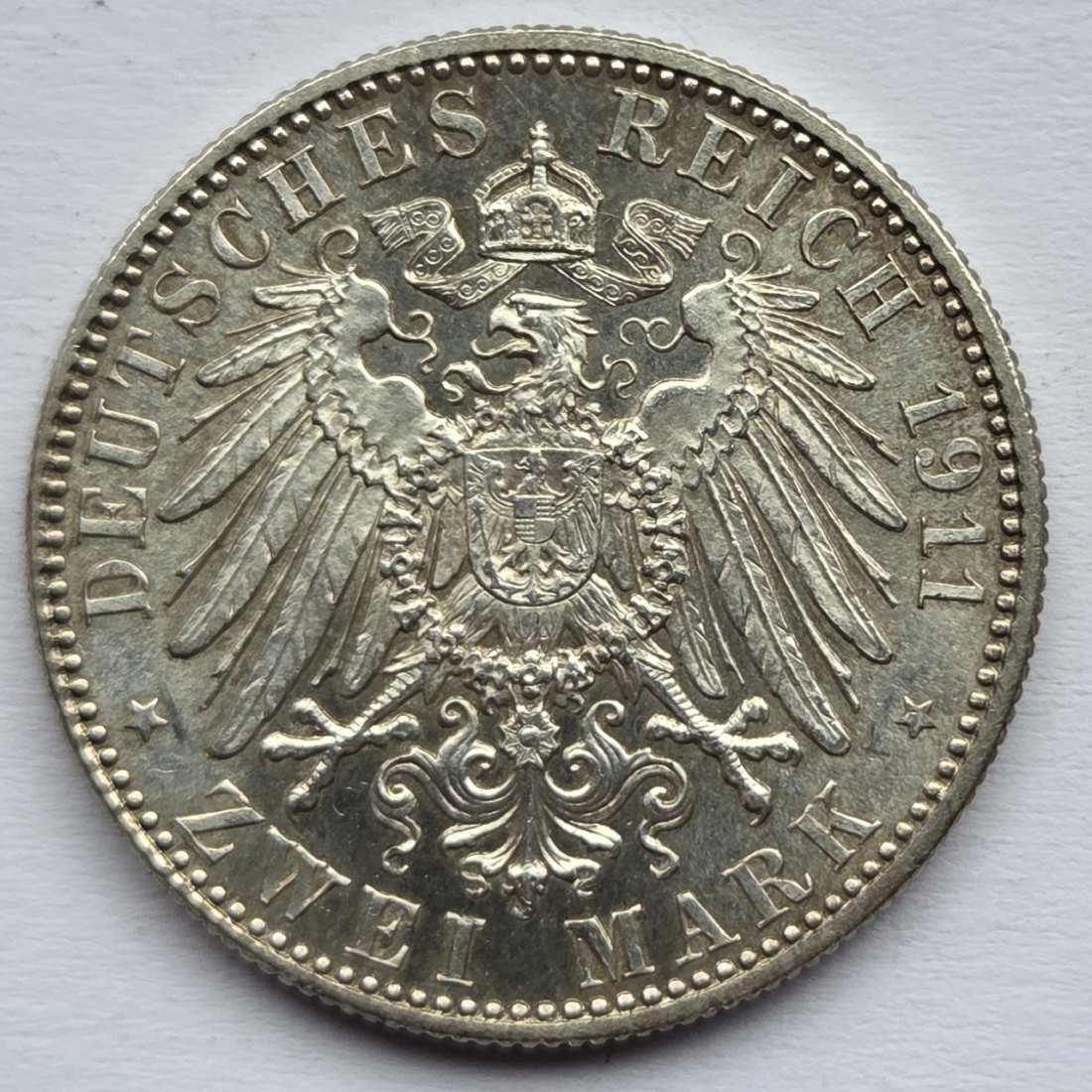  Kaiserreich: Bayern, 2 Mark Luitpold 1911 (Jaeger 48)   