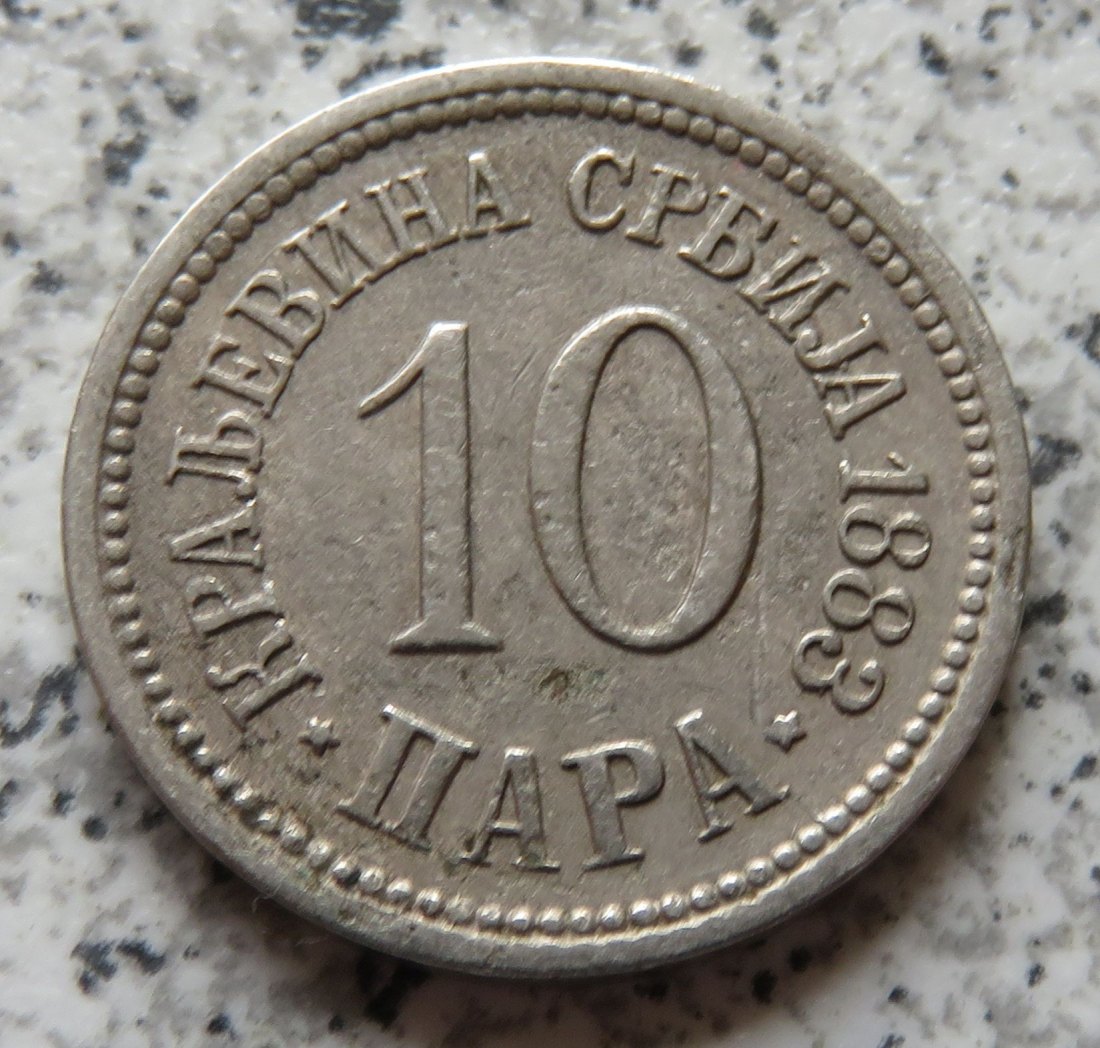  Serbien 10 Para 1883   