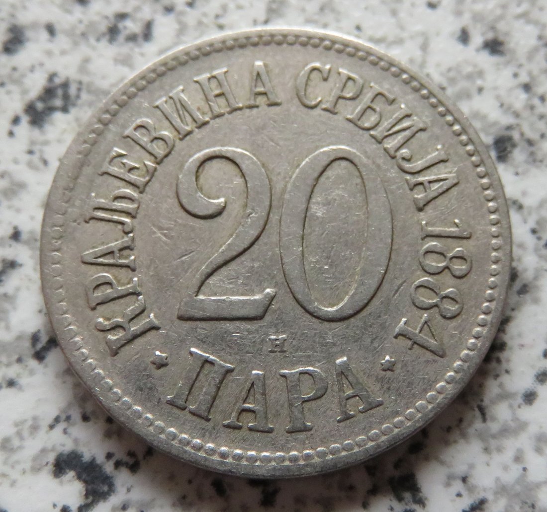  Serbien 20 Para 1884 H   