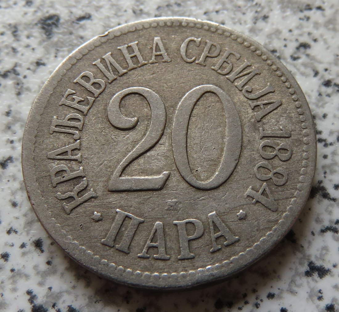  Serbien 20 Para 1884 H   