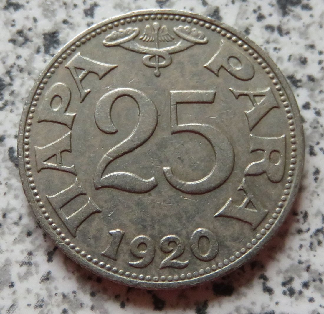  Königreich Jugoslawien 25 Para 1920   