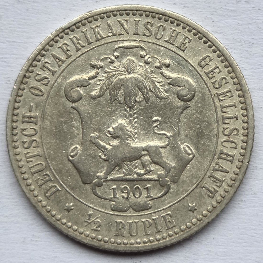  Deutsch-Ostafrika: 1/2 Rupie 1901   