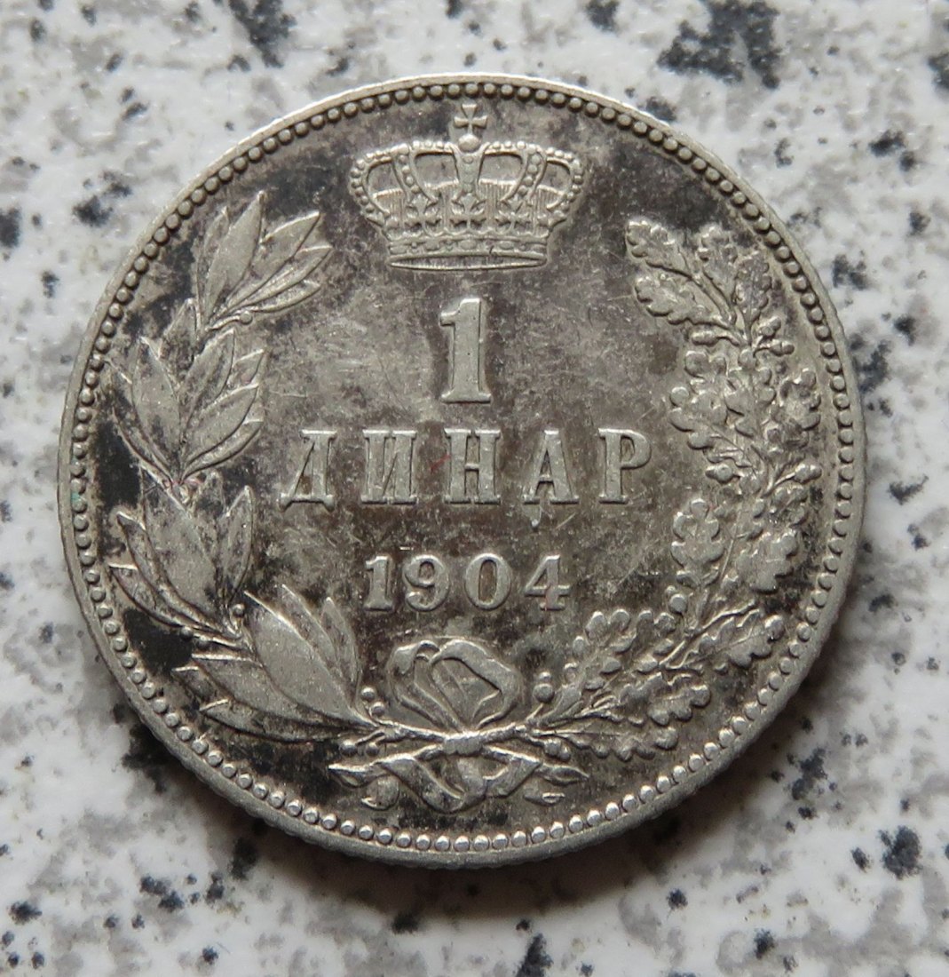  Serbien 1 Dinar 1904   