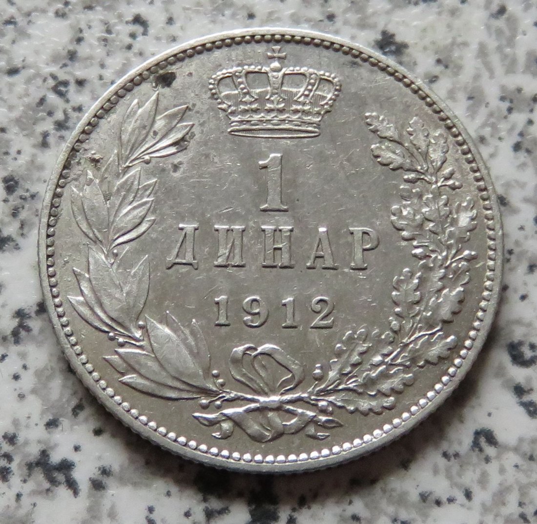  Serbien 1 Dinar 1912   