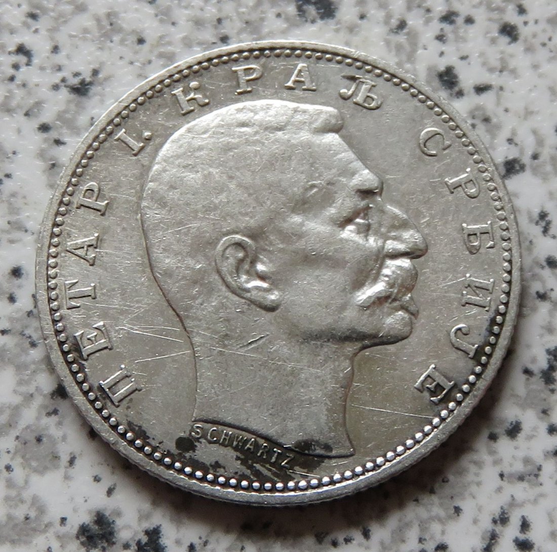  Serbien 1 Dinar 1912   