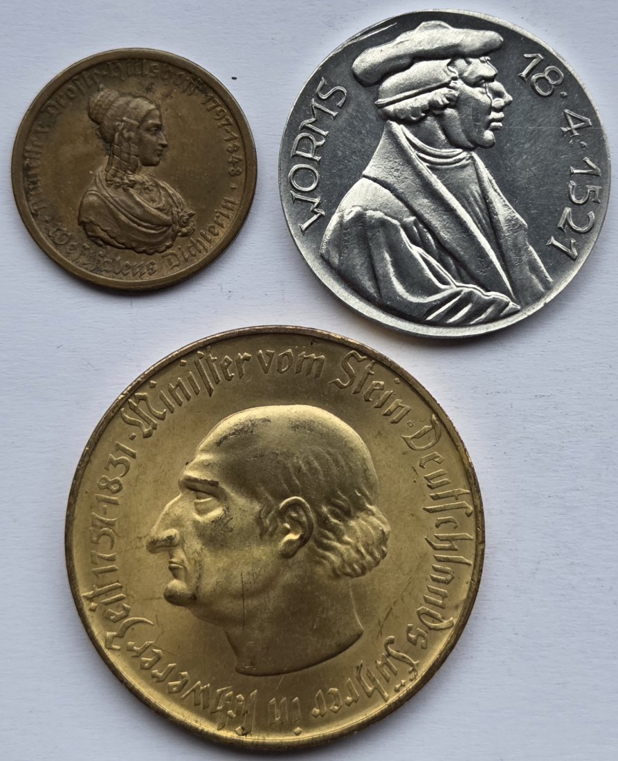  Notgeld: Zwei Notmünzen Westfalen + eine Medaille   