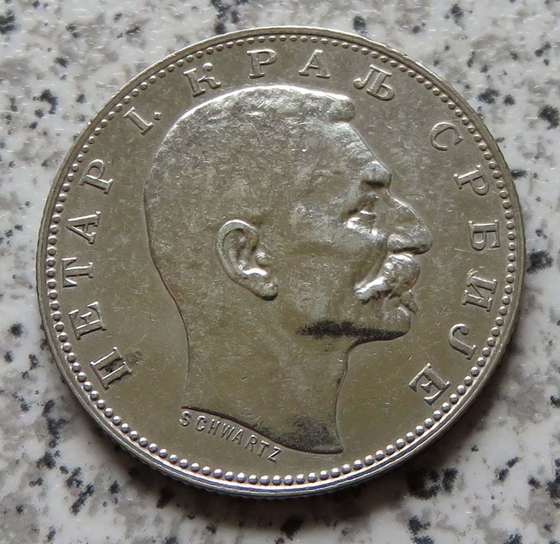  Serbien 1 Dinar 1912   