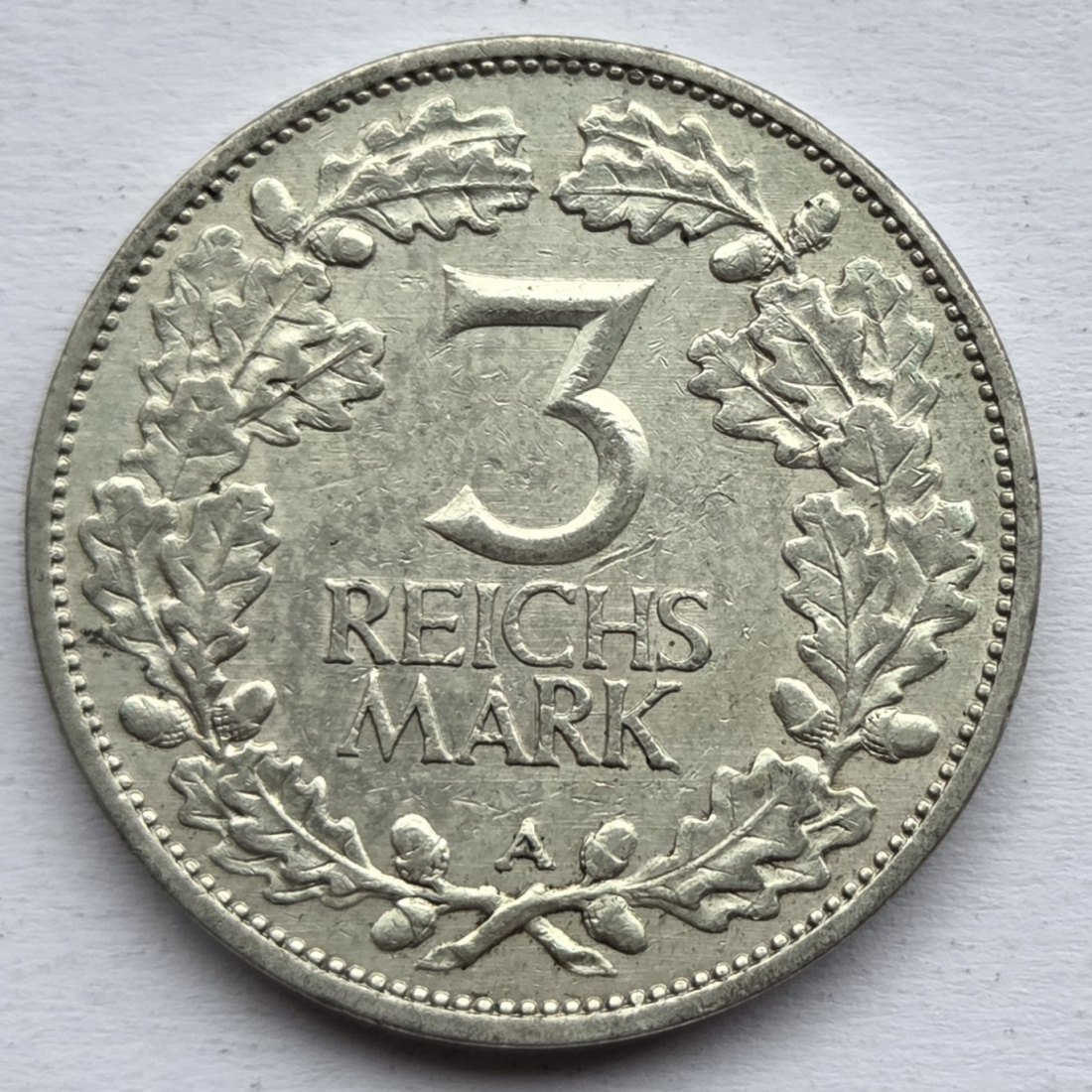  Weimarer Republik: 3 Mark Rheinlande (Jaeger 321), 1925 A   