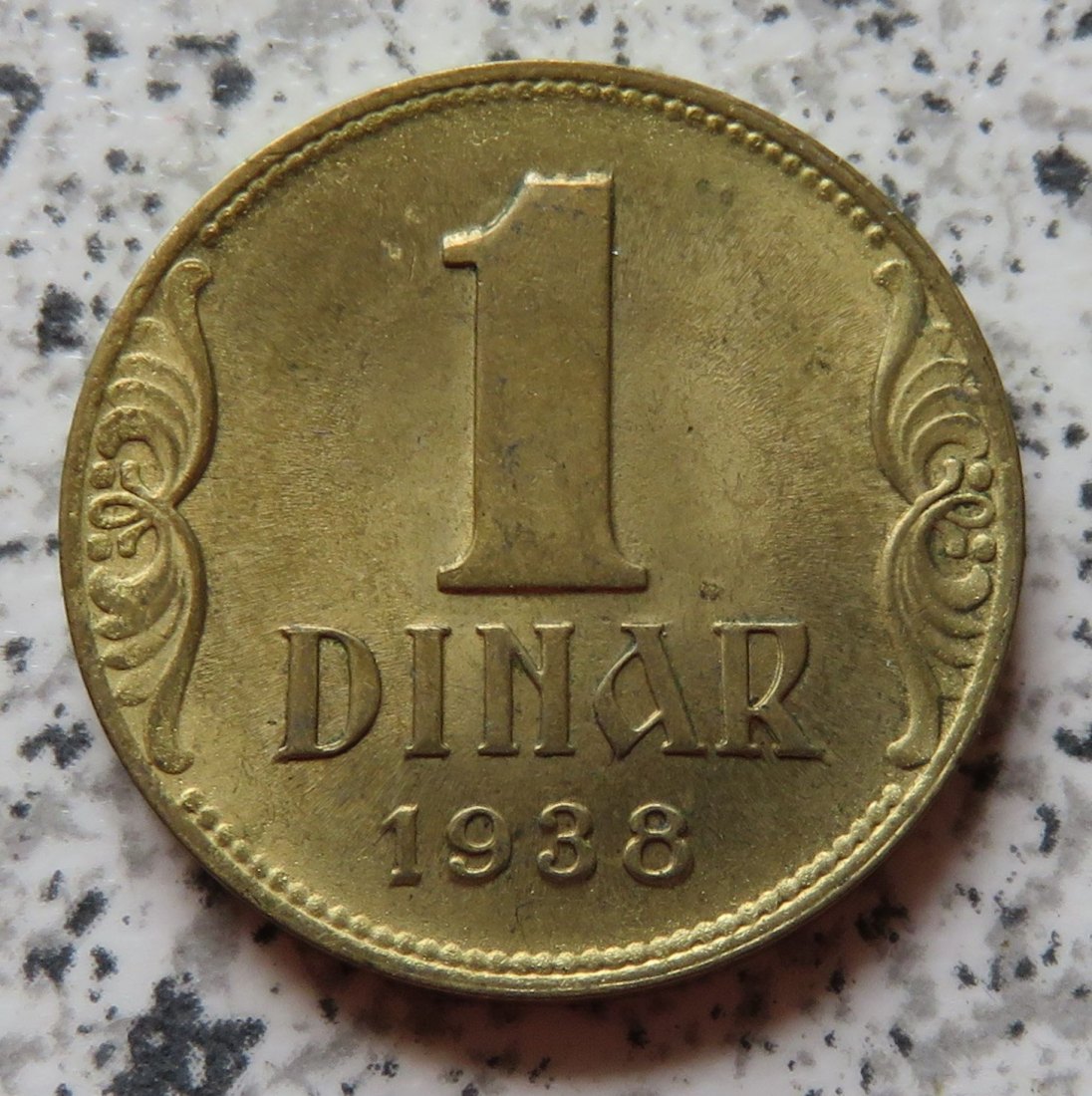  Königreich Jugoslawien 1 Dinar 1938   