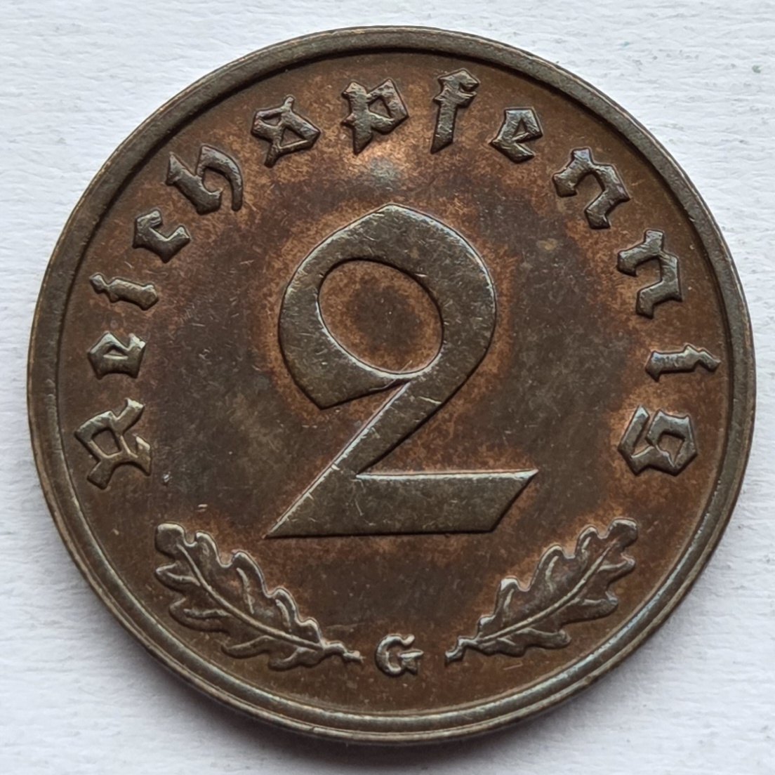  Deutsches Reich: 2 Pfennig 1940 G   