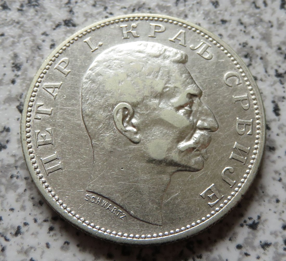  Serbien 2 Dinar 1912   