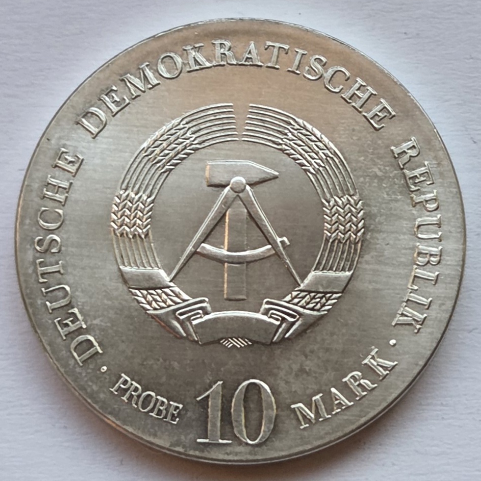  DDR: 10 Mark Guericke-Probe 1977, Rarität   