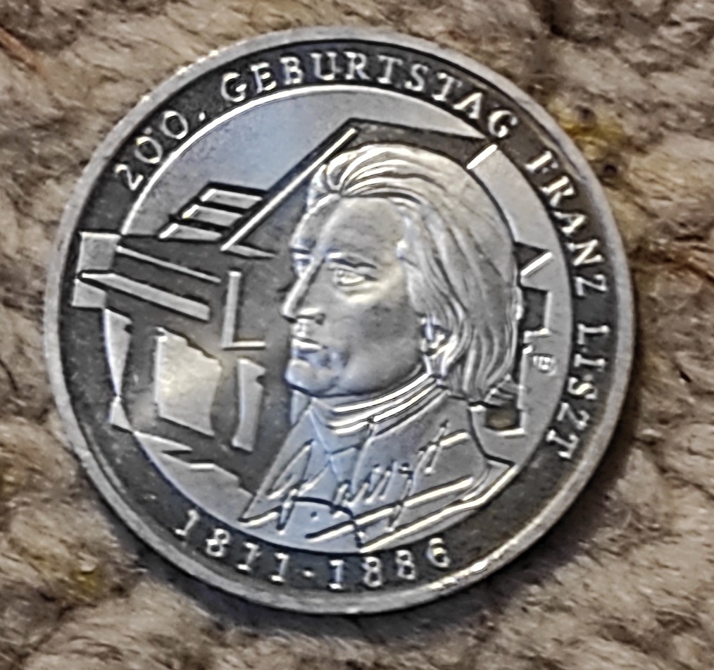  Deutschland 10 € 2011 G, SILBER, Geburt von Franz Liszt   
