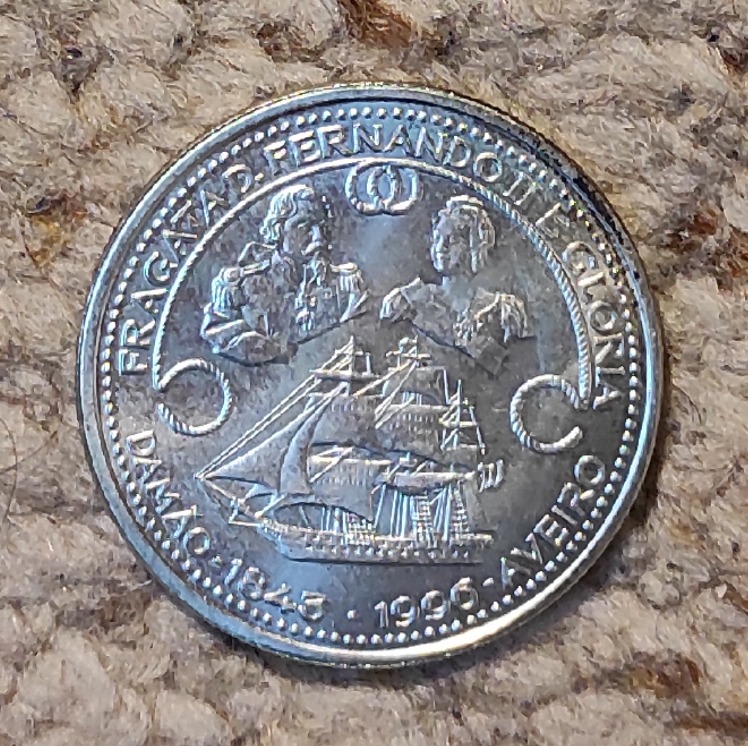  Portugal 1000 Escudos 1996, SILBER, Restauration der Fregatte Gloria   