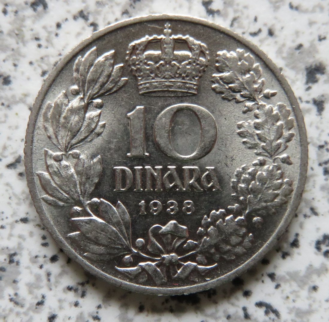  Königreich Jugoslawien 10 Dinar 1938   