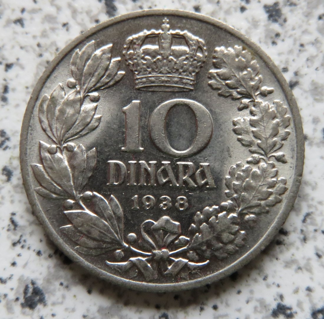 Königreich Jugoslawien 10 Dinar 1938   
