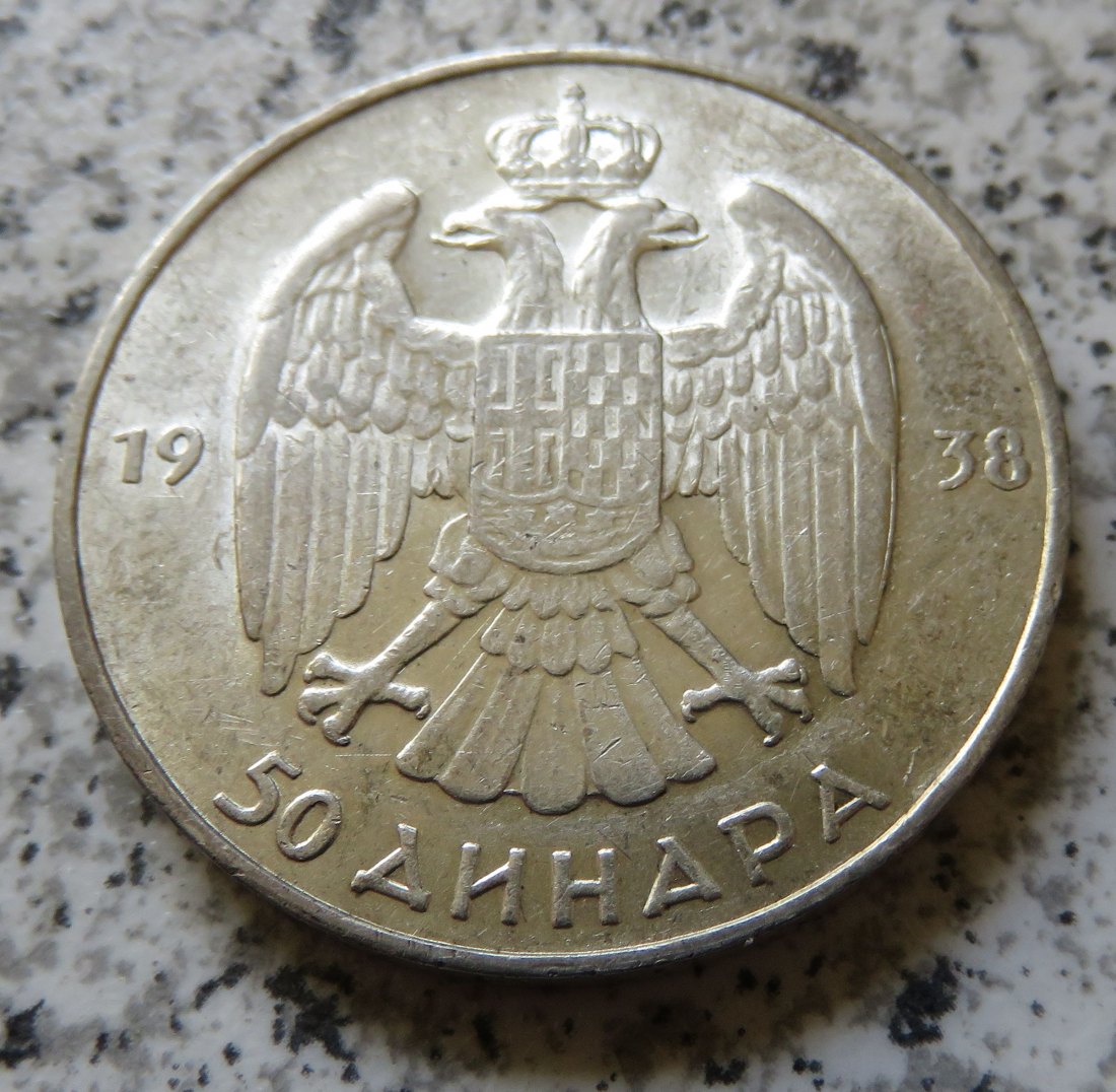  Königreich Jugoslawien 50 Dinar 1938   