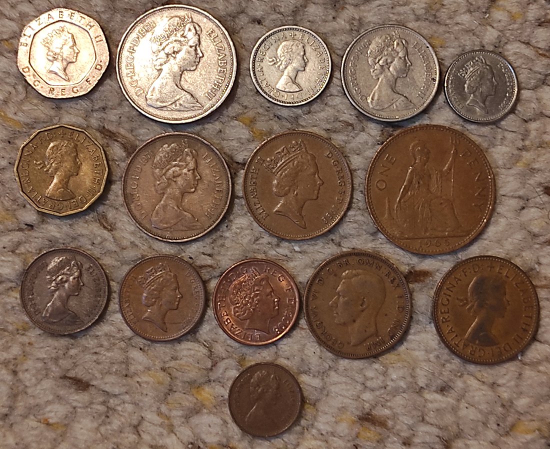  Set 031: Großbritannien Münzlot mit 15 verschiedenen Münzen   