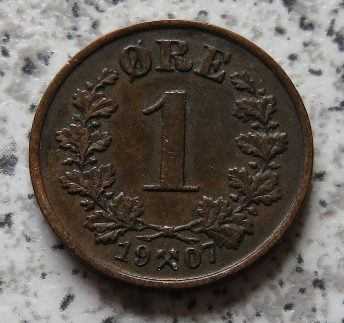  Norwegen 1 Öre 1907   