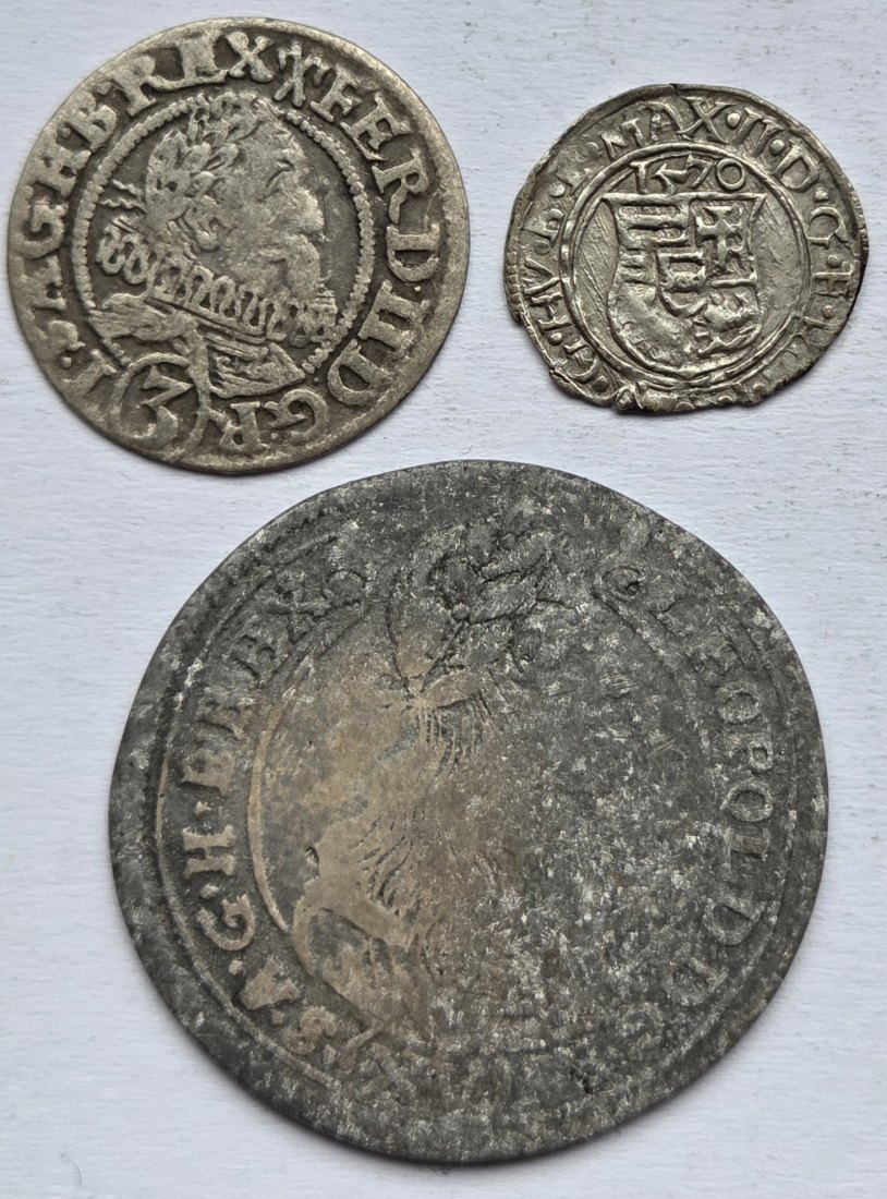  Österreich/Ungarn: Lot aus drei Silberkleinmünzen   