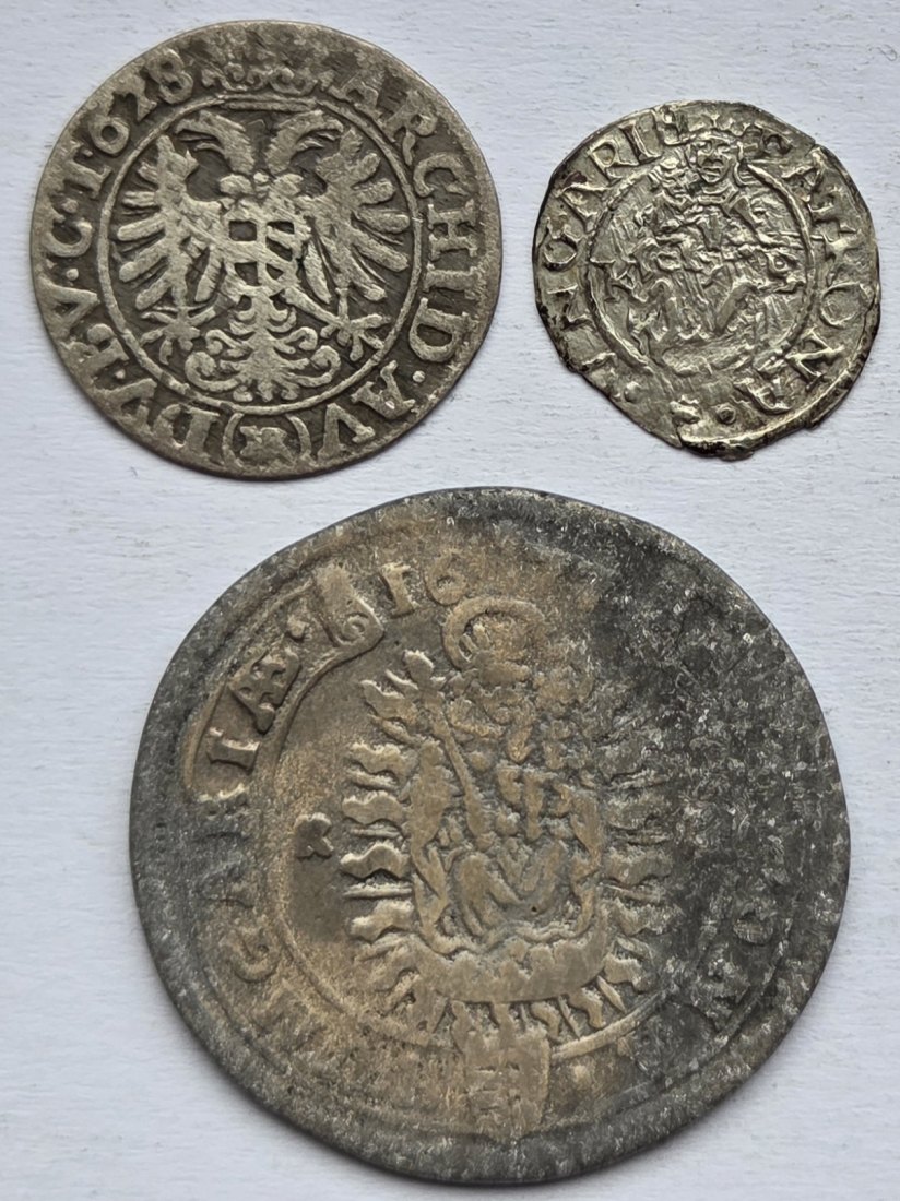  Österreich/Ungarn: Lot aus drei Silberkleinmünzen   