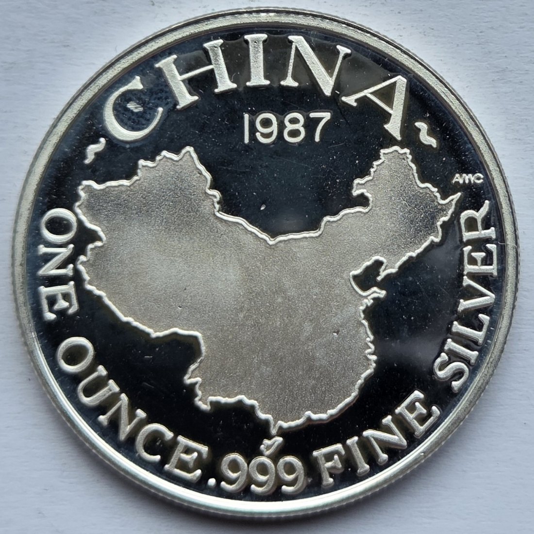  China: Silberunze Panda 1987   