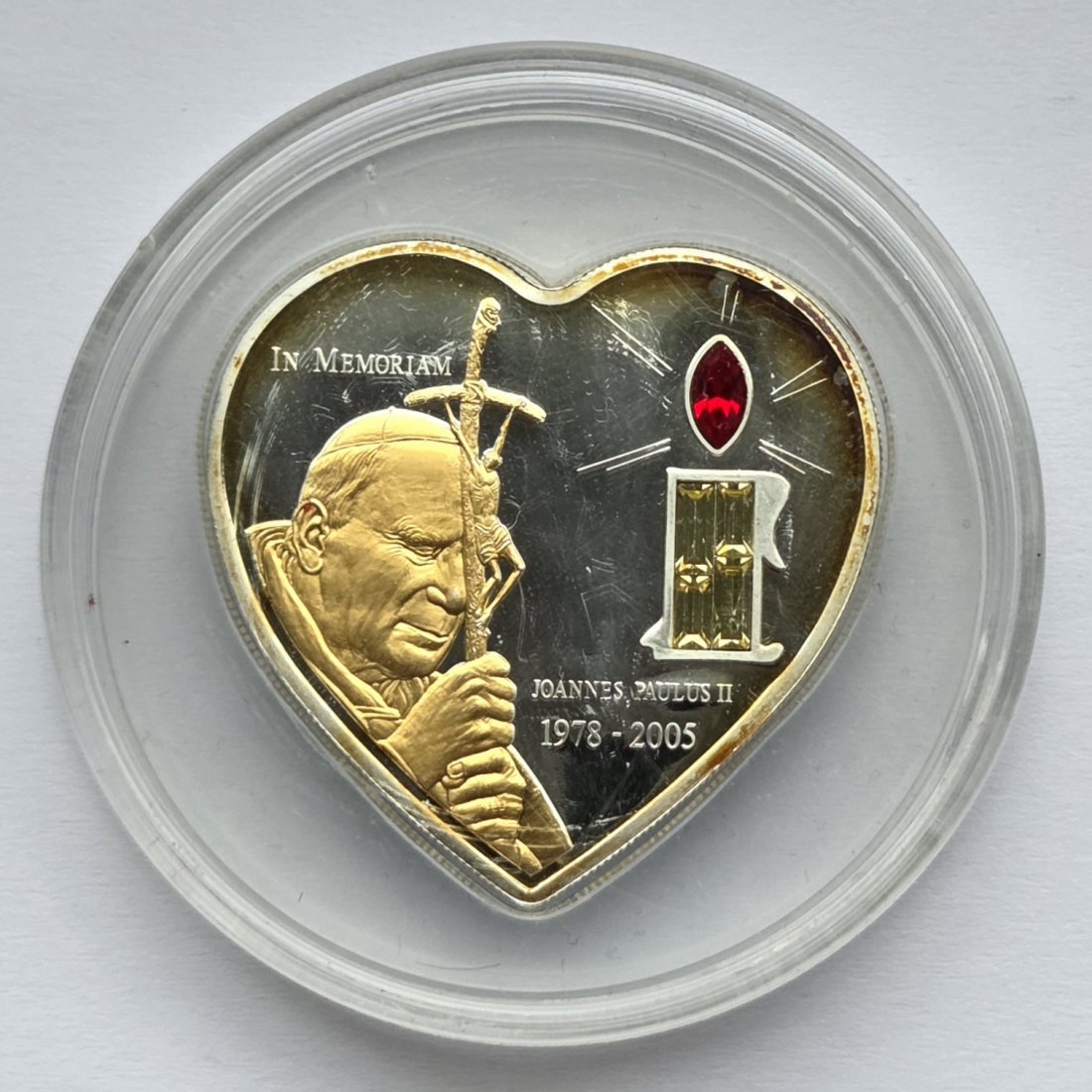  Liberia: 10 Dollars Johannes Paul II. 2005, 25 g Feinsilber   